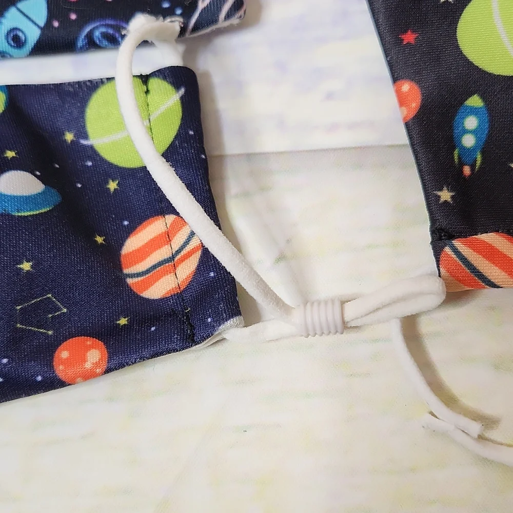 Kid's Space Print Set of Four Face Masks